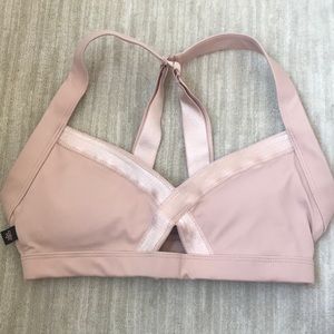 Blush pink sports bra